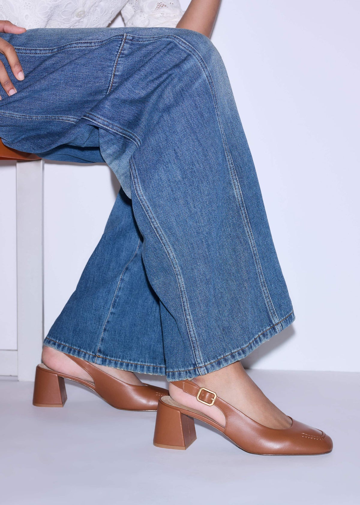 ME+EM Accessories Brown Occasion Slingback