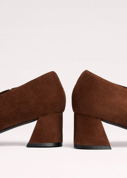 ME+EM Accessories Brown High Front Block Heel