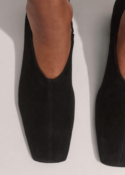 ME+EM Accessories Black High Front Block Heel