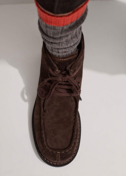 ME+EM Accessories Brown Chunky Lace Up Ankle Boot
