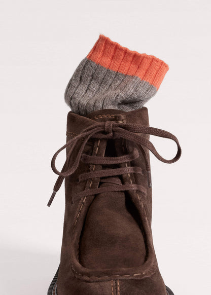 ME+EM Accessories Brown Chunky Lace Up Ankle Boot