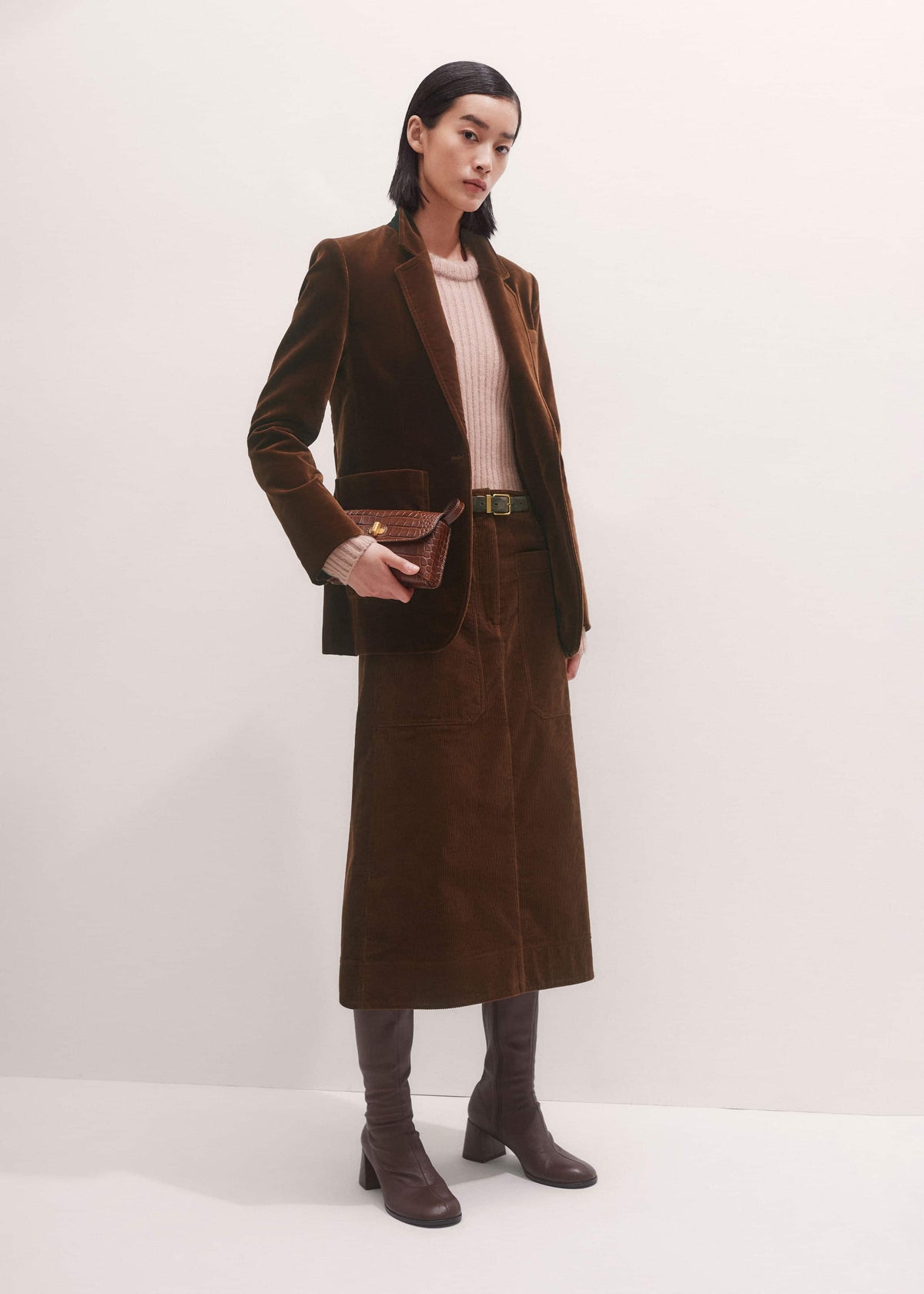 ME+EM Accessories Brown Knee-High Stretch Boot