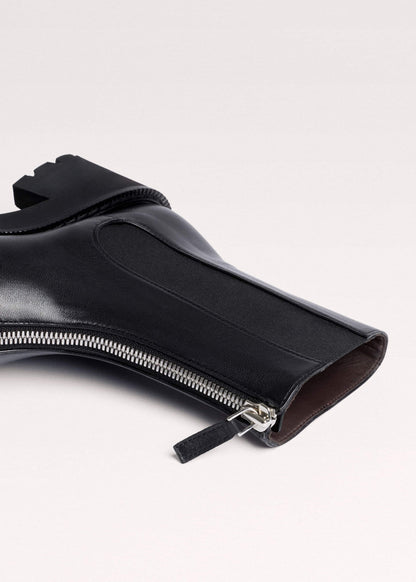 ME+EM Accessories Black Zip Front Boot