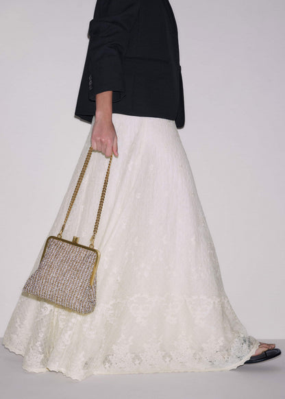 ME+EM Accessories Gold Tweed AM-PM Crossbody Bag