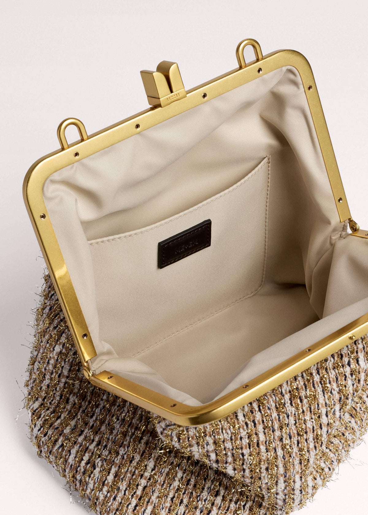 ME+EM Accessories Gold Tweed AM-PM Crossbody Bag