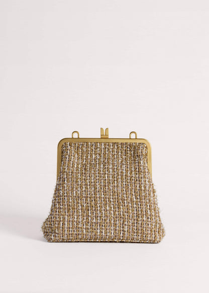 ME+EM Accessories Gold Tweed AM-PM Crossbody Bag