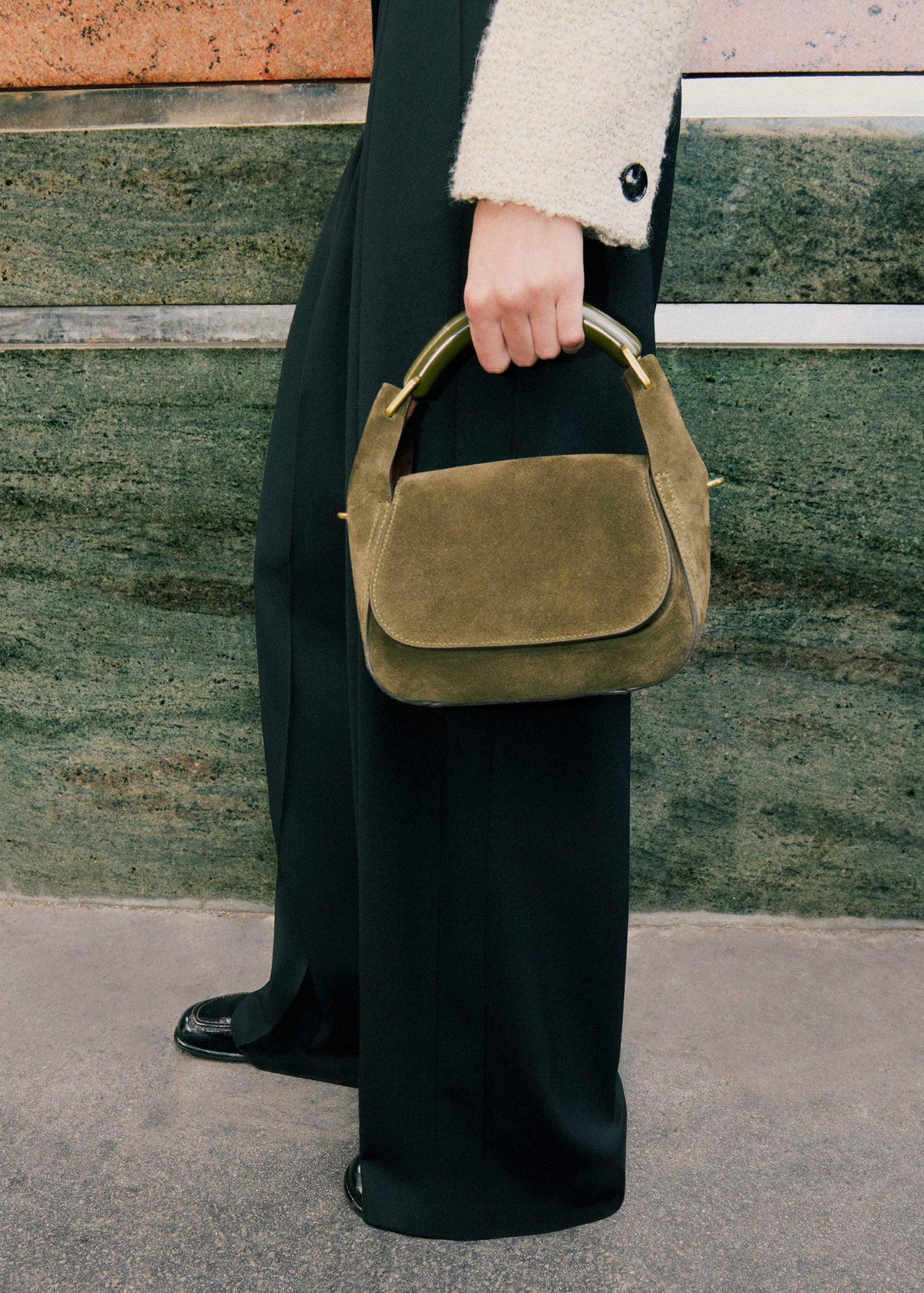 ME+EM Accessories Green Mini Resin Handle Bag