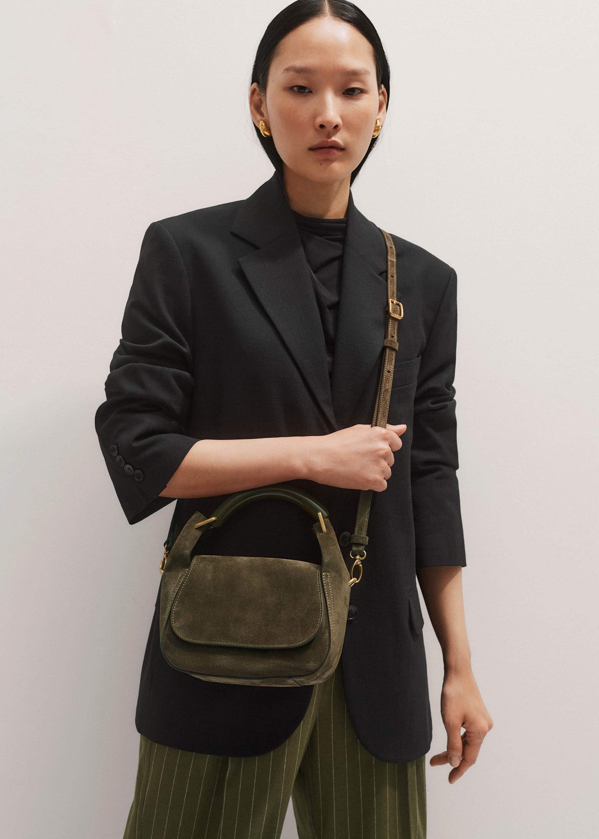 ME+EM Accessories Green Mini Resin Handle Bag
