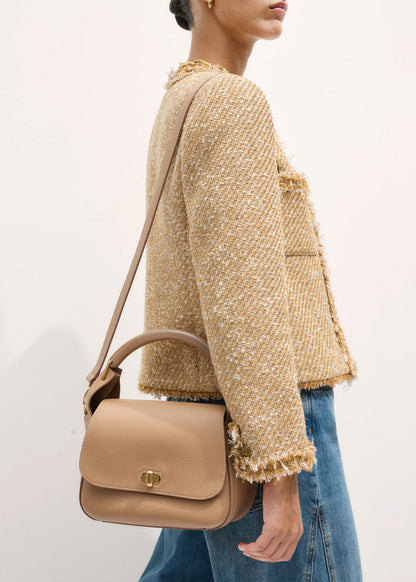 ME+EM Accessories Light Brown Resin Handle Crossbody Bag
