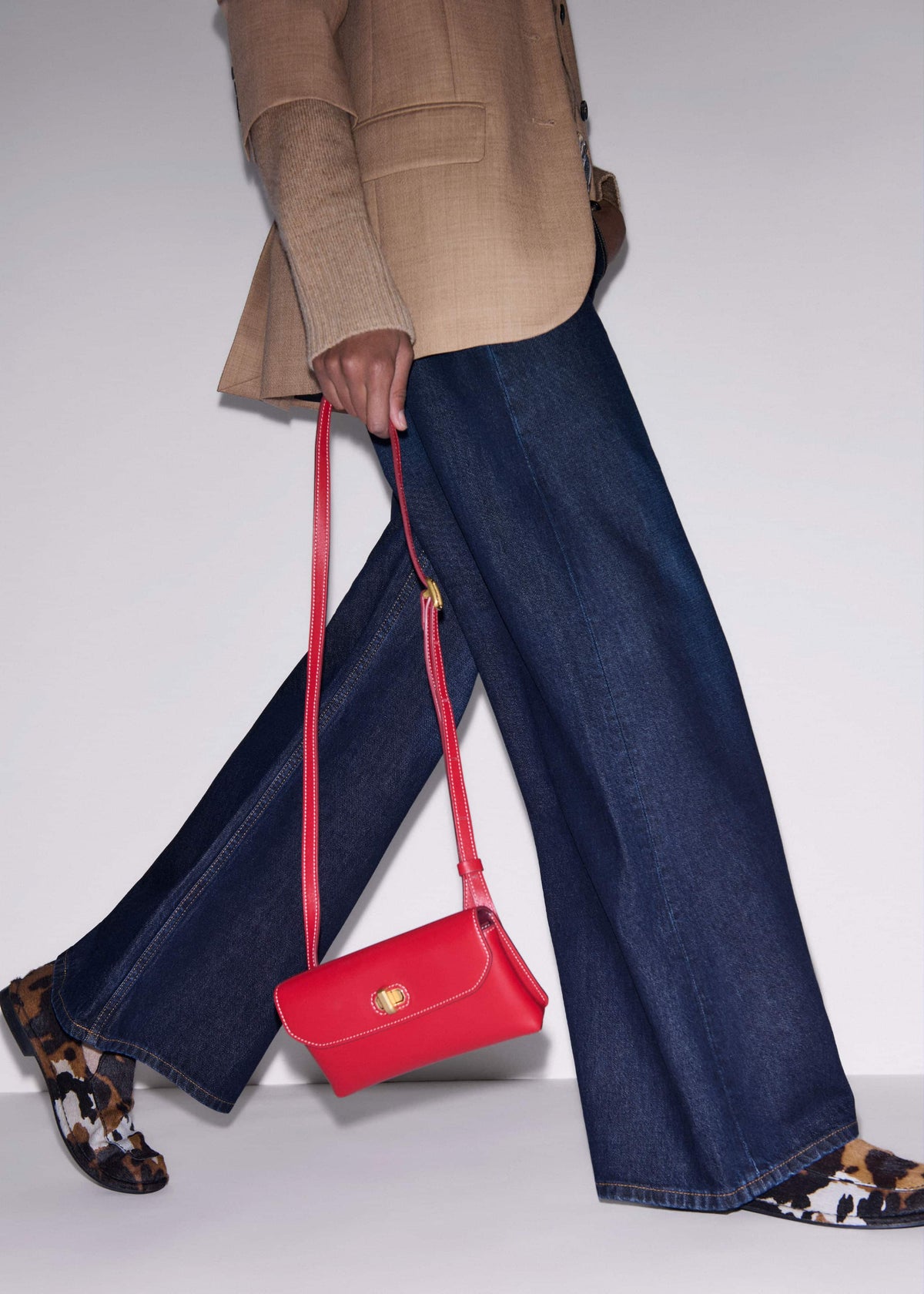 ME+EM Accessories Red Leather Small Pouch