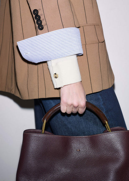 ME+EM Accessories Red Leather Soft Constructed Day Bag