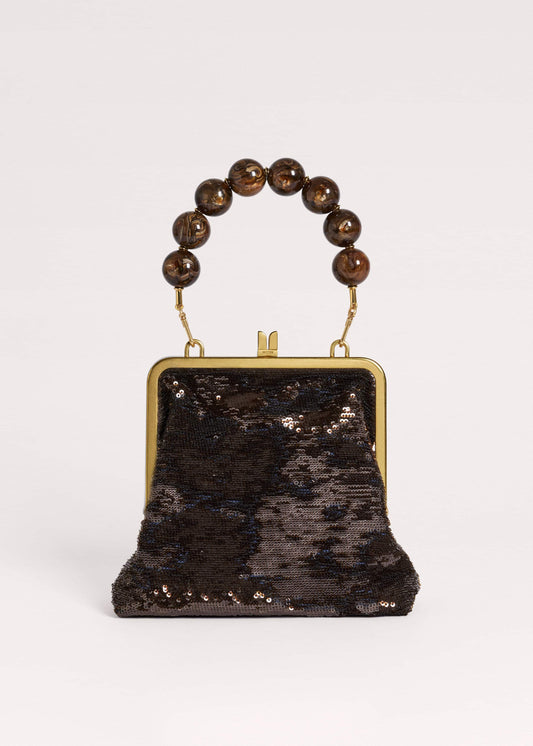 ME+EM Accessories Brown Sequin Evening Bag