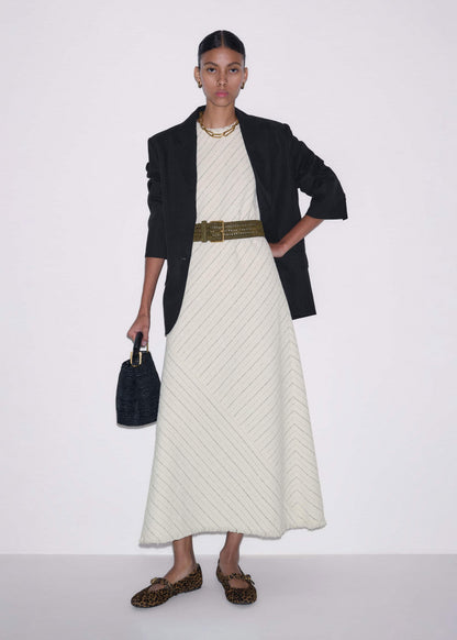 ME+EM Accessories Olive Green Raffia Wide Summer Belt