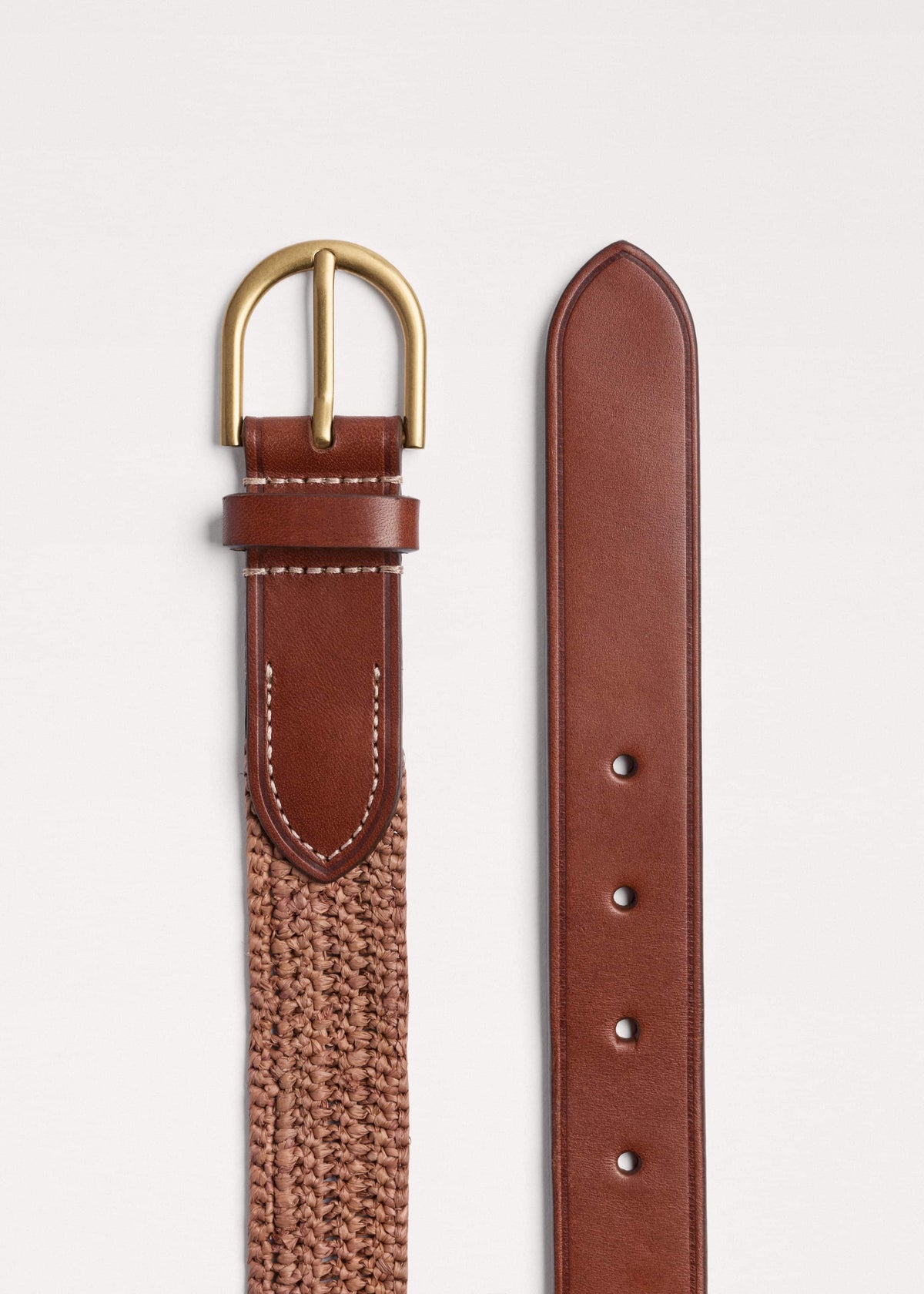 ME+EM Accessories Pink Raffia Summer Belt