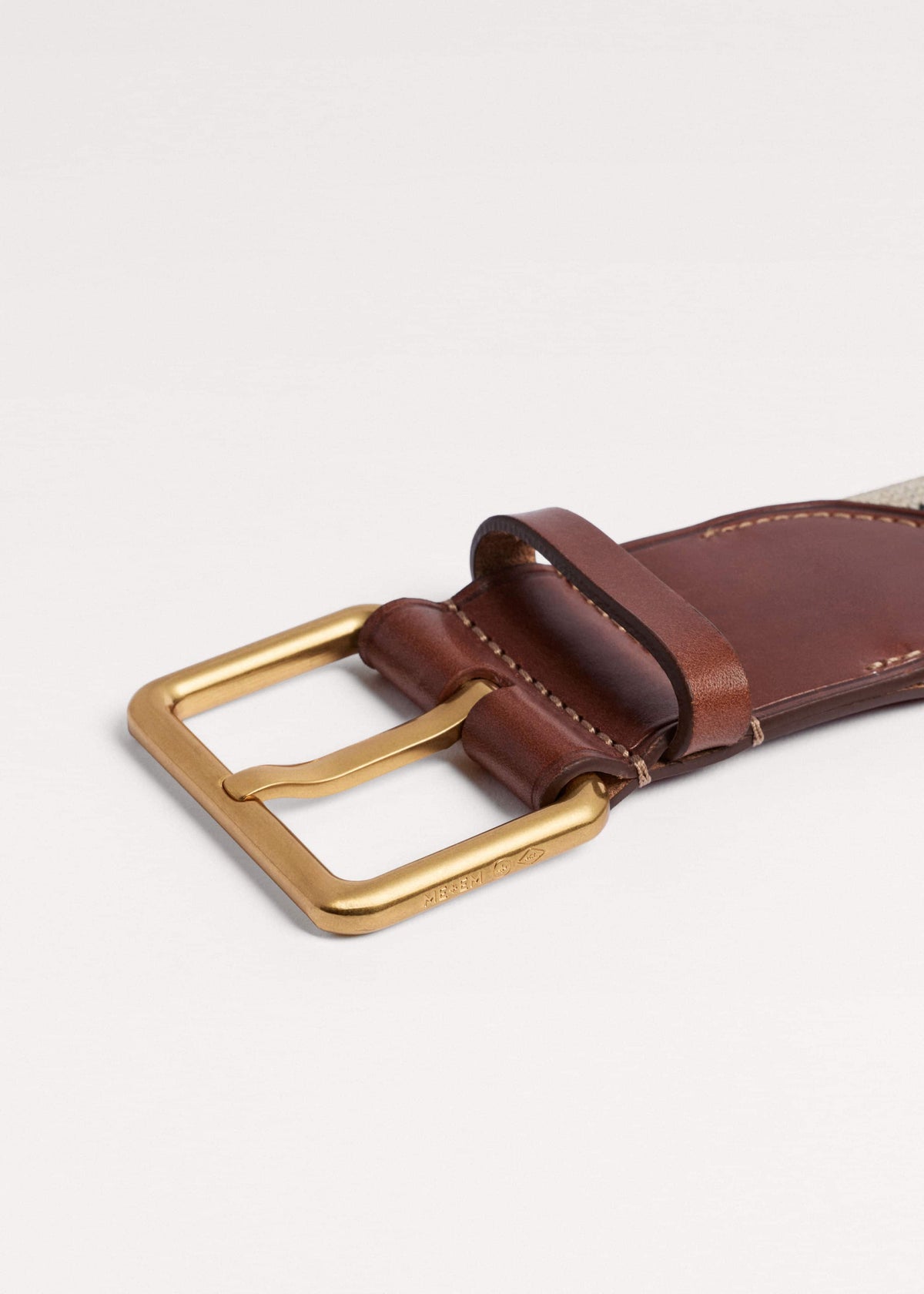 ME+EM Accessories Cream Wide Elastic Belt