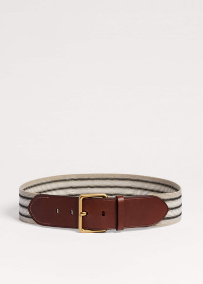 ME+EM Accessories Cream Wide Elastic Belt