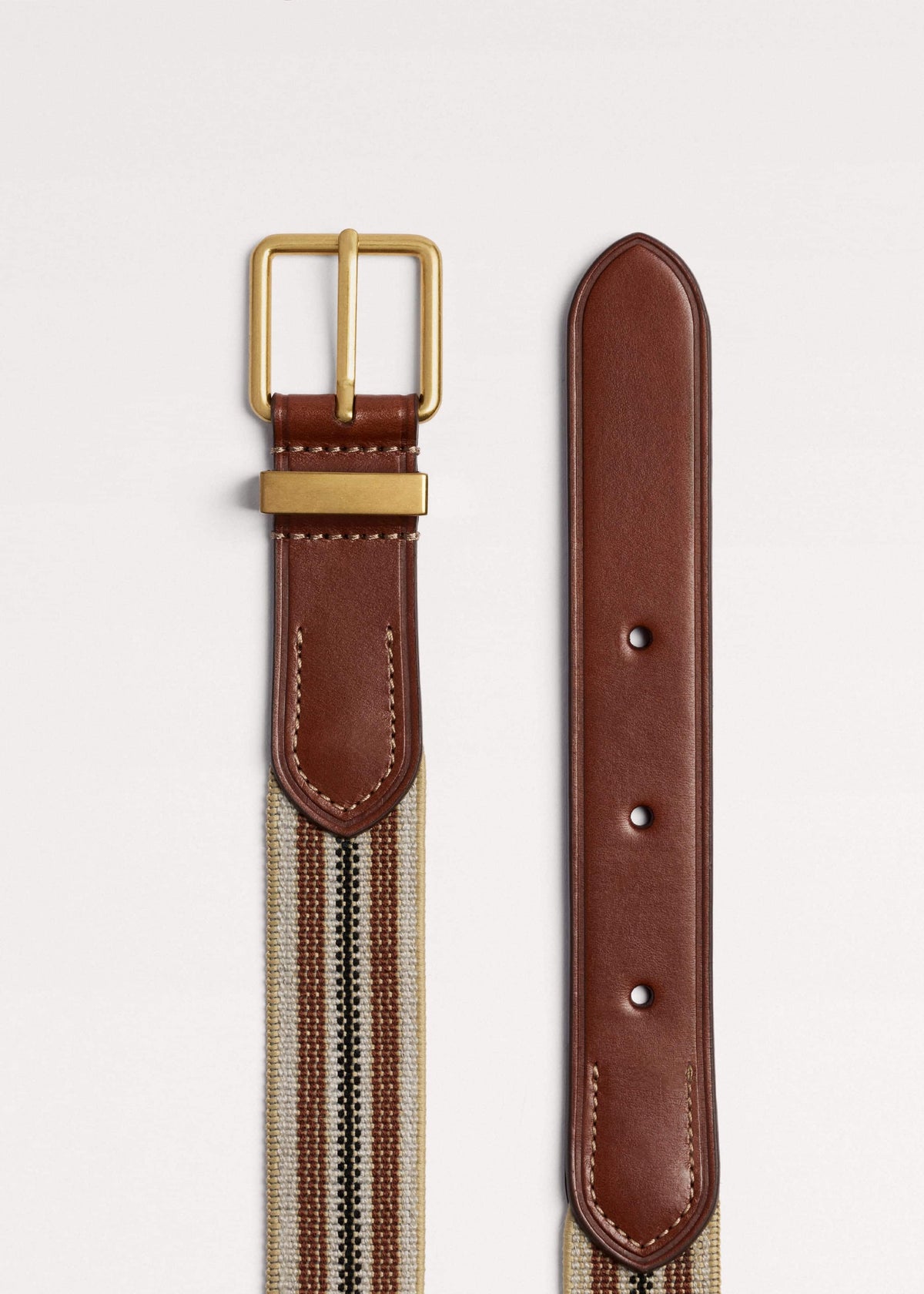 ME+EM Accessories Brown Elastic Stretch Belt