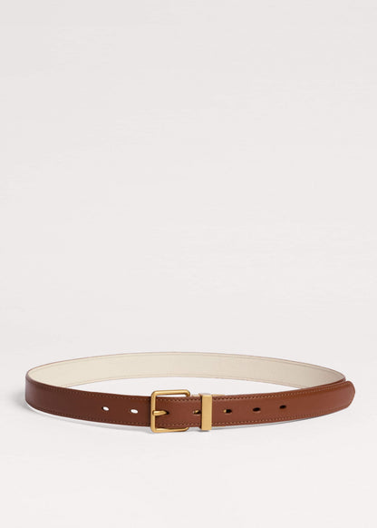 ME+EM Accessories Dark Brown Buttercream Reversible Belt