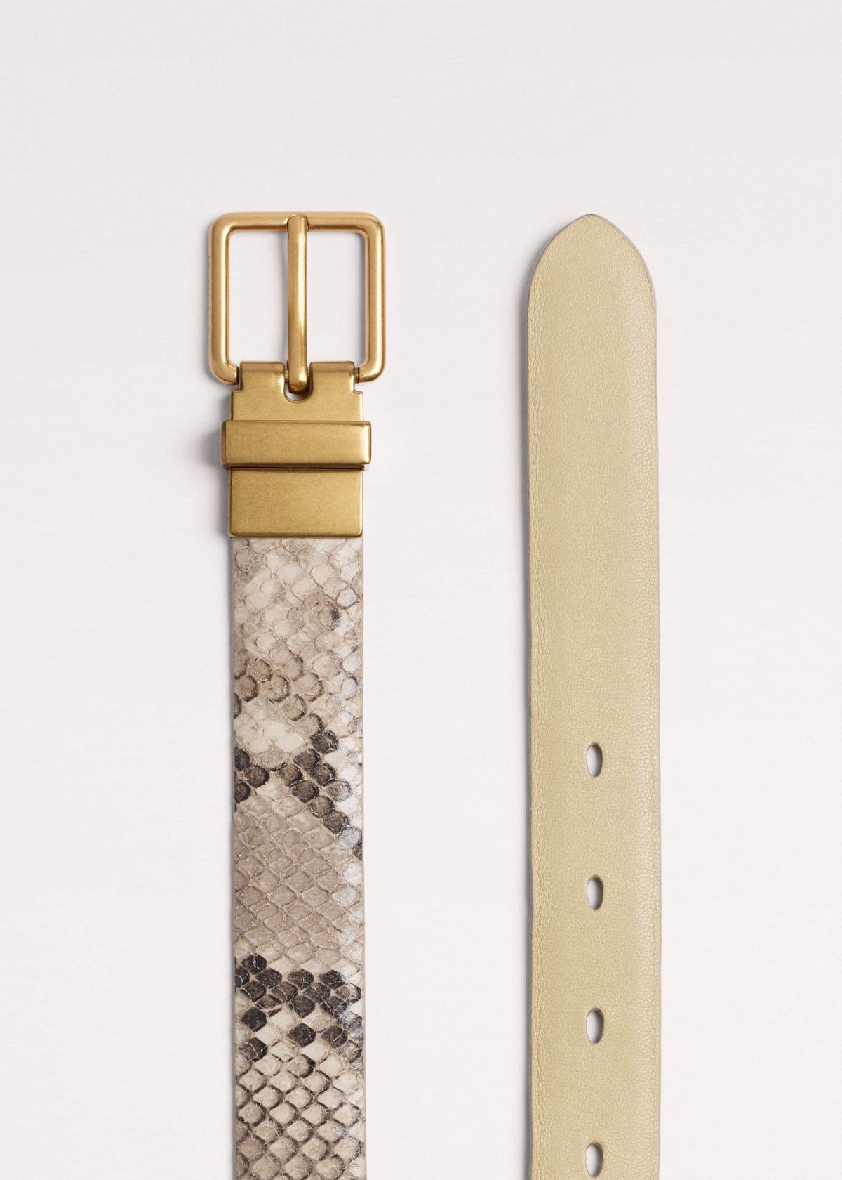 ME+EM Accessories Snake Print Reversible Belt