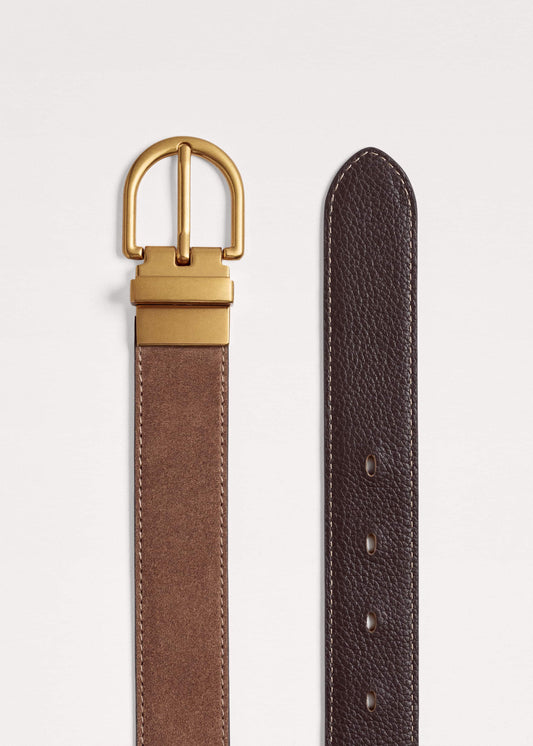 ME+EM Accessories Brown Classic Round Reversible Belt