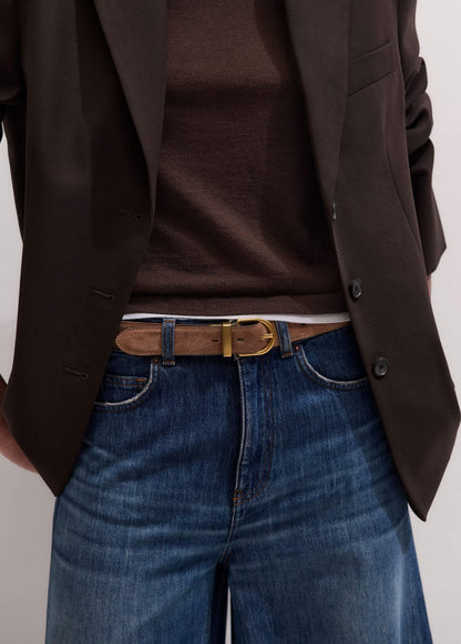 ME+EM Accessories Brown Classic Round Reversible Belt