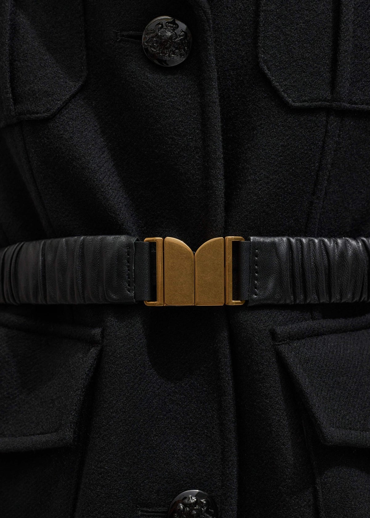 ME+EM Accessories Black Elasticated Belt