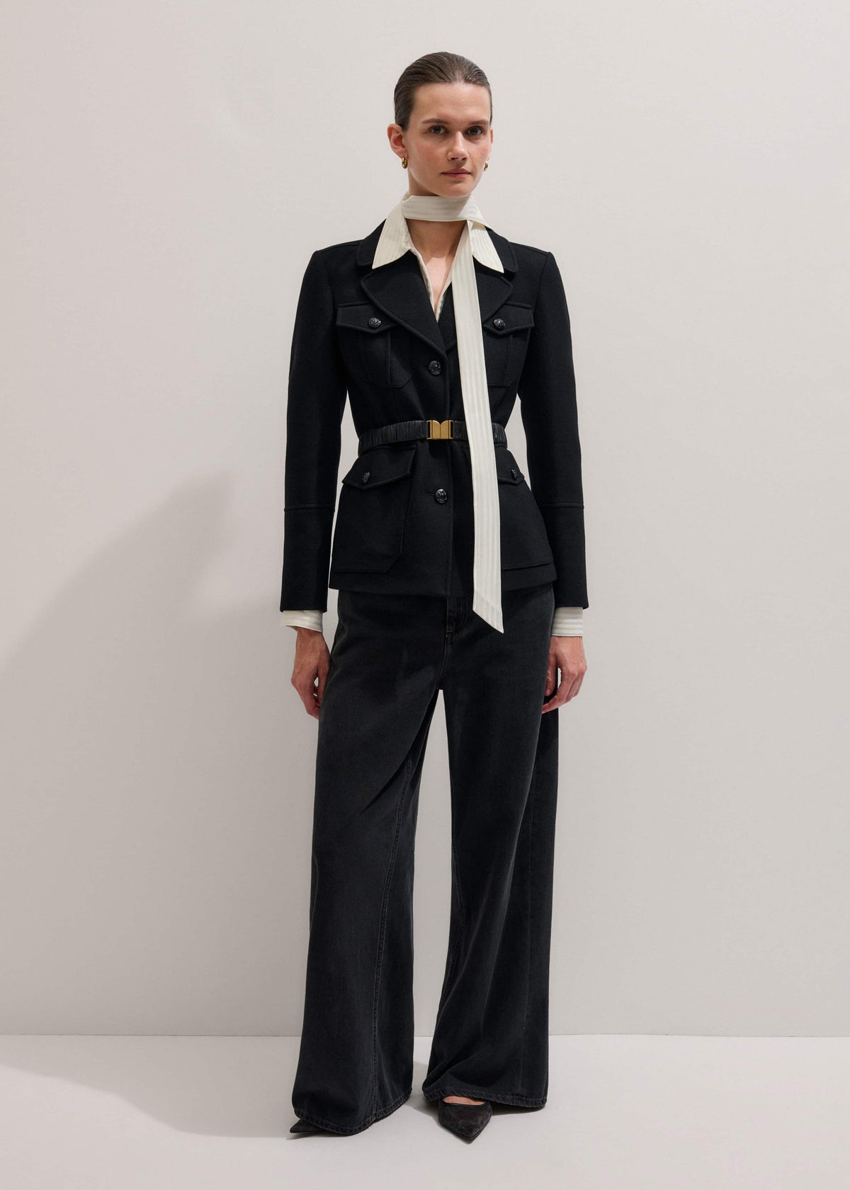 ME+EM Accessories Black Elasticated Belt