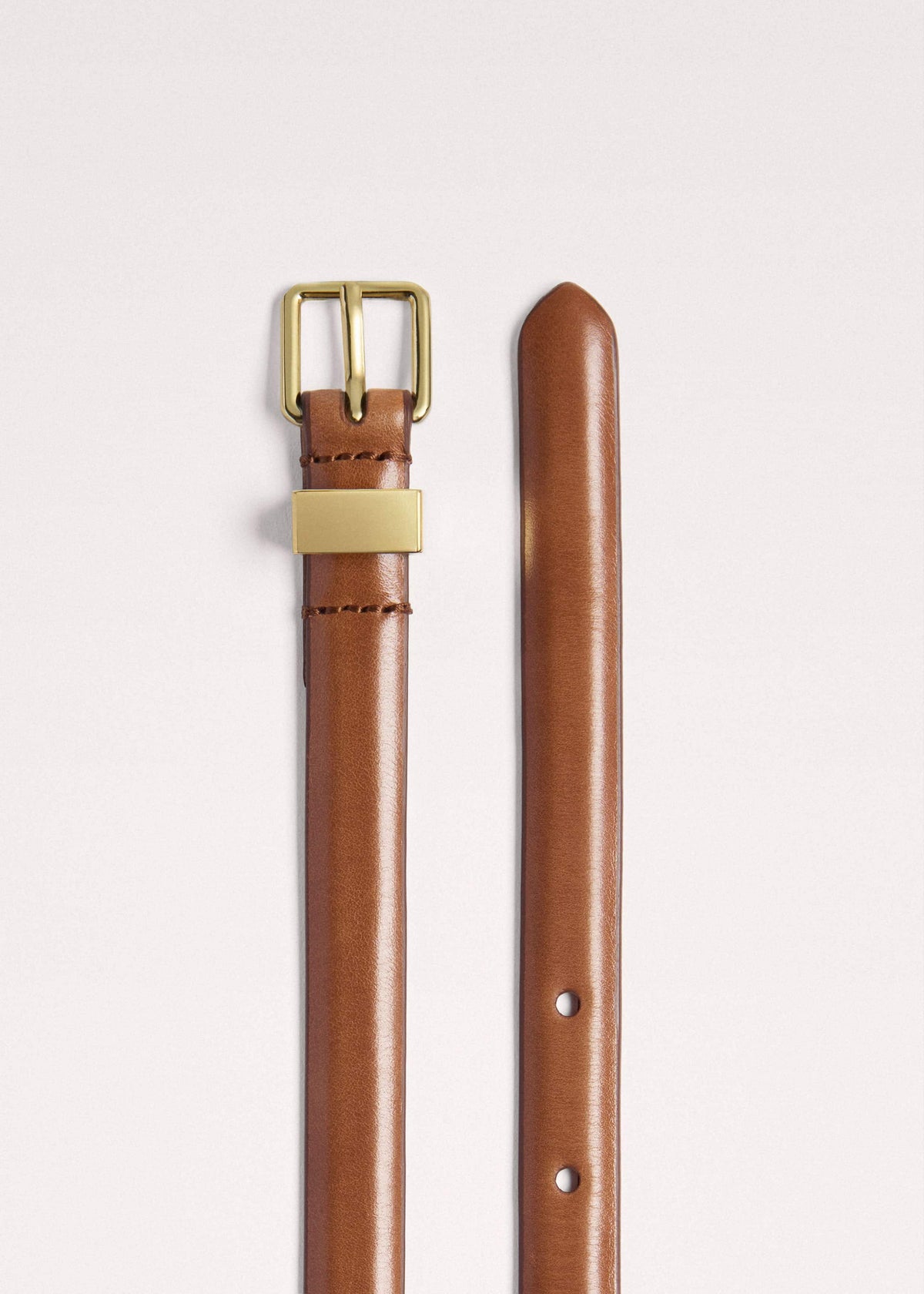 ME+EM Accessories Brown Skinny Belt