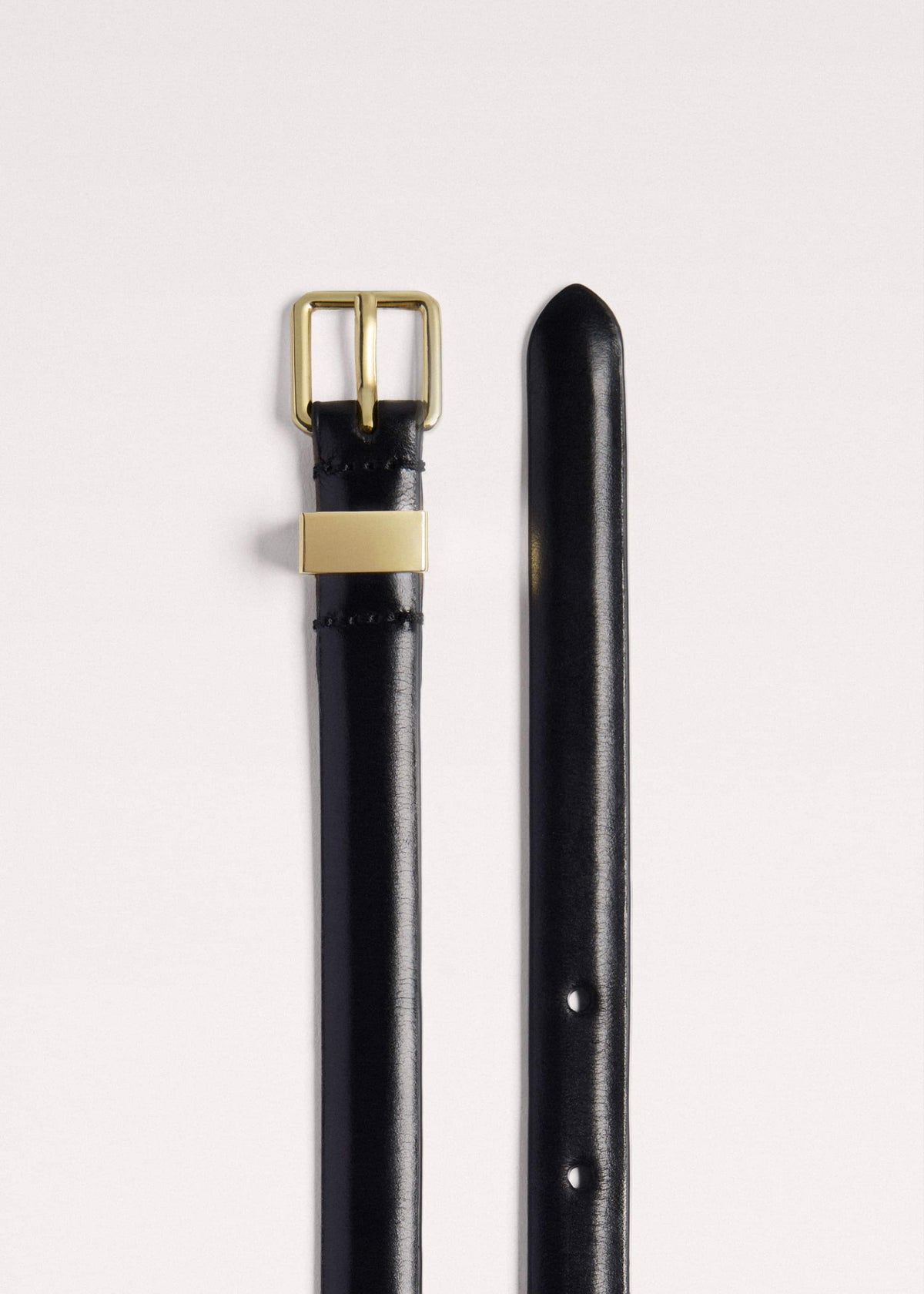 ME+EM Accessories Black Skinny Belt