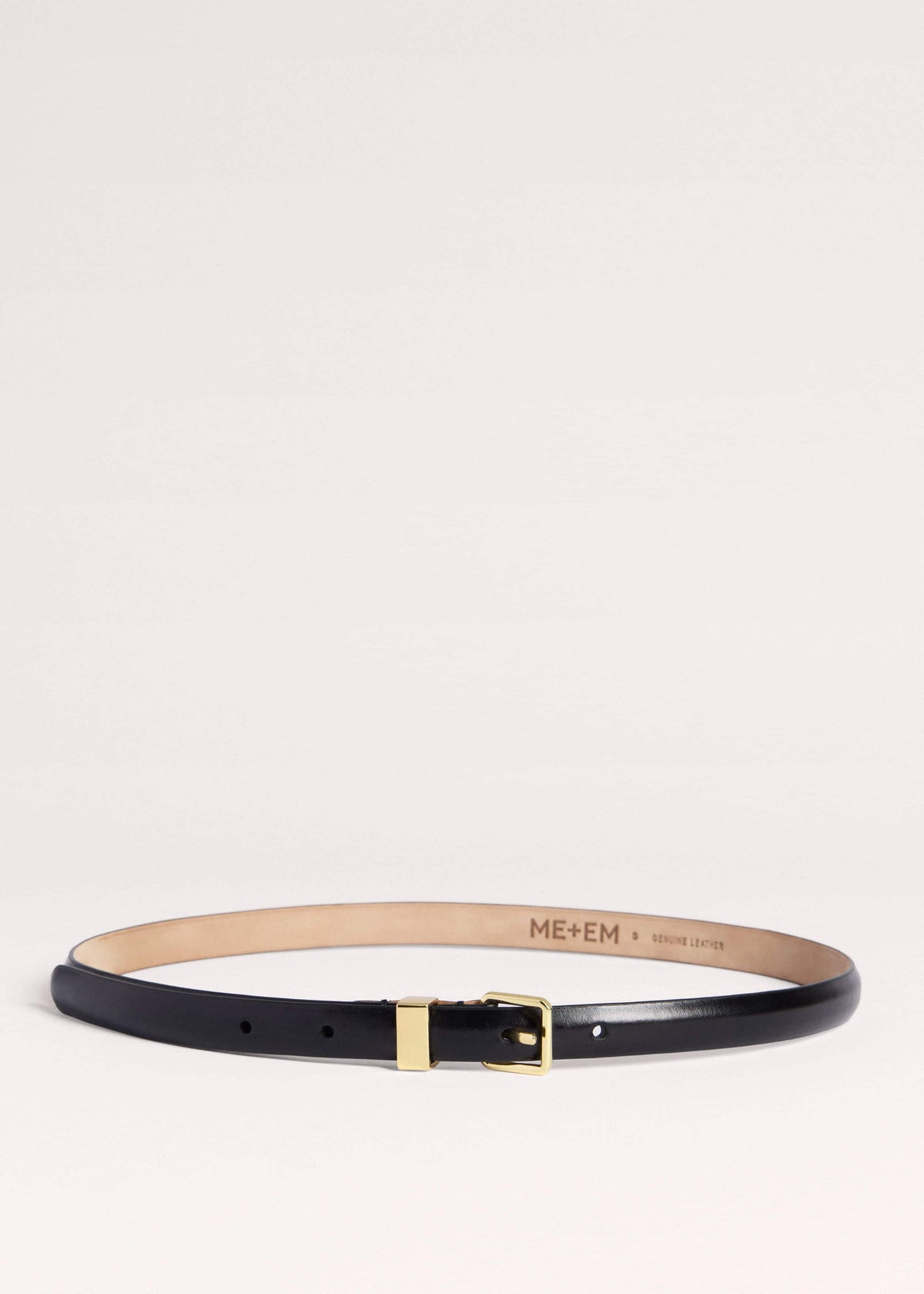 ME+EM Accessories Black Skinny Belt