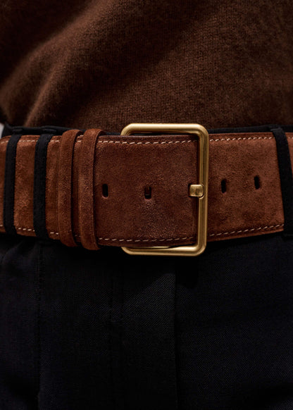 ME+EM Accessories Brown Extra Wide Waisted Belt