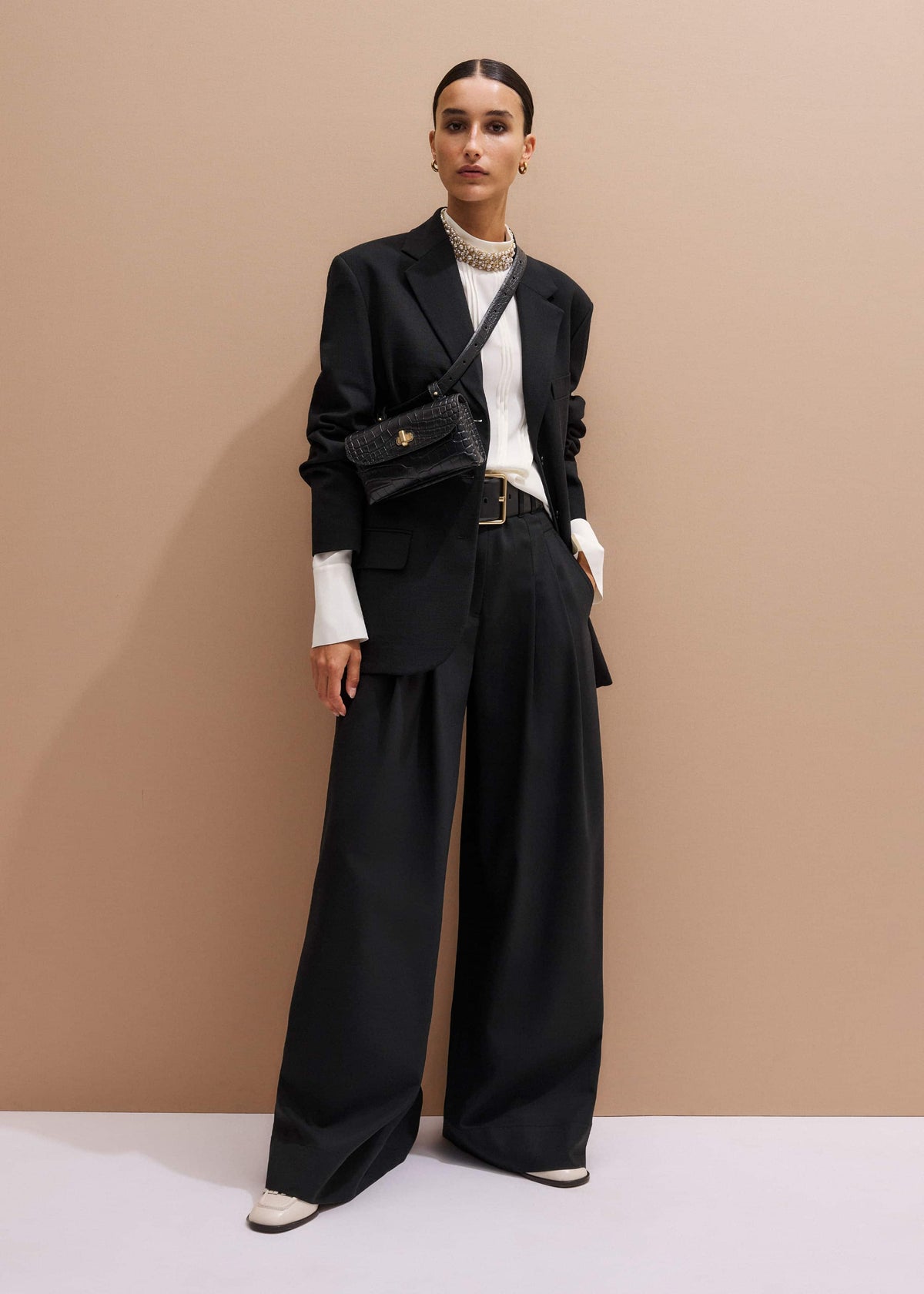ME+EM Accessories Black Extra Wide Waisted Belt