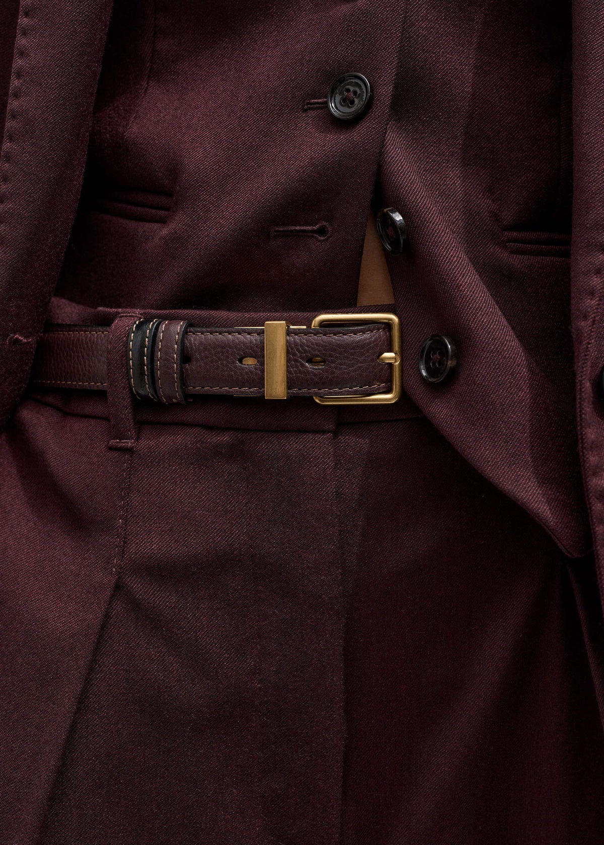 ME+EM Accessories Red Leather Reversible Belt