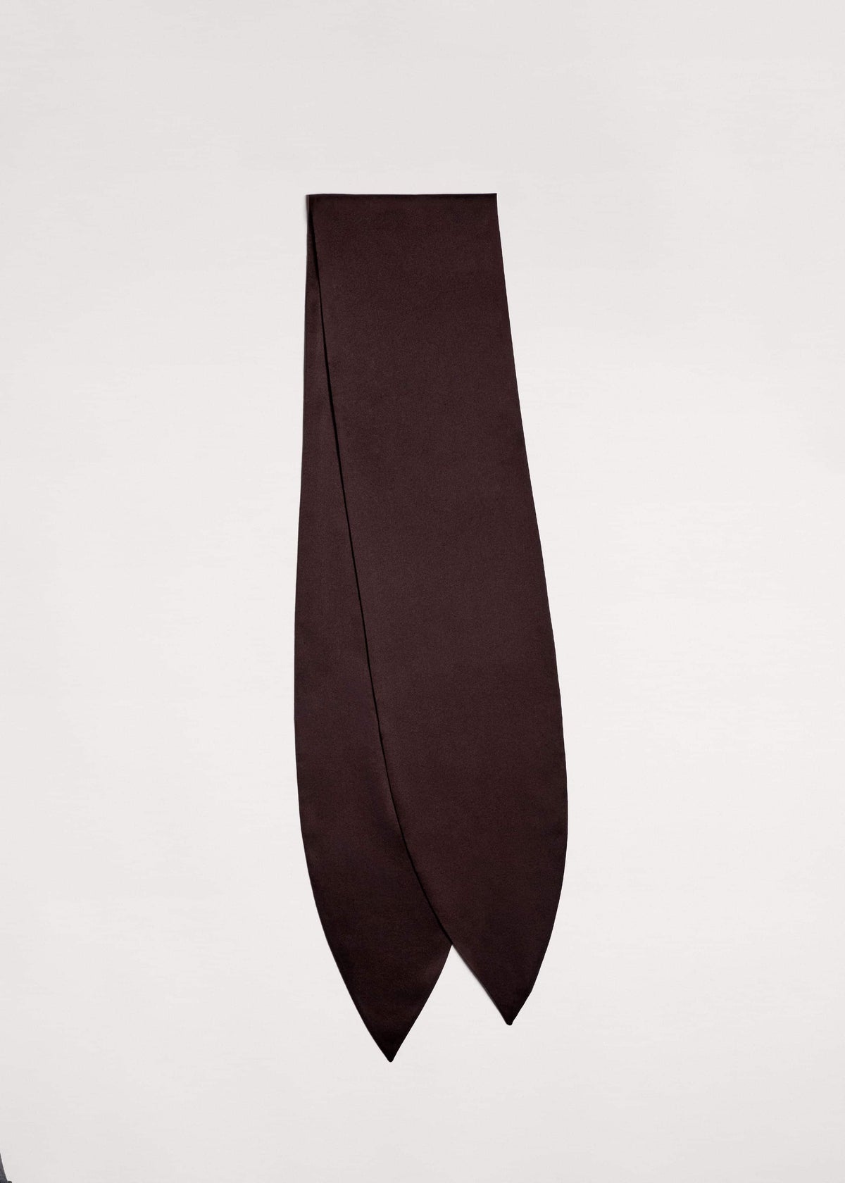 ME+EM Accessories Brown Silk Satin Evening Scarf