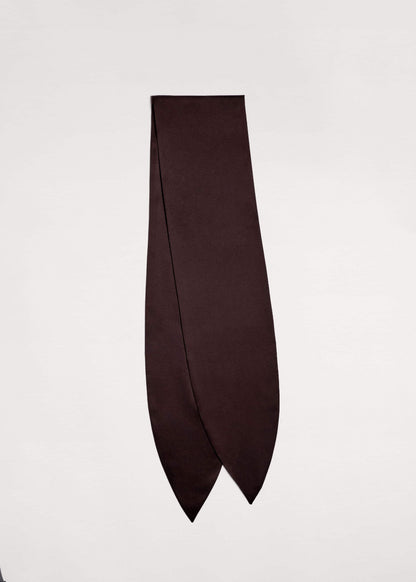 ME+EM Accessories Brown Silk Satin Evening Scarf