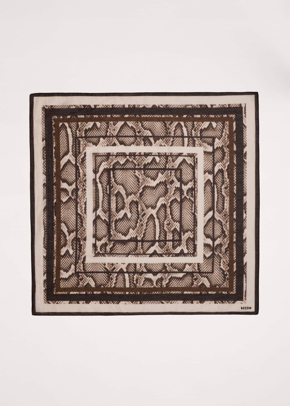 ME+EM Accessories Snake Print Border Scarf