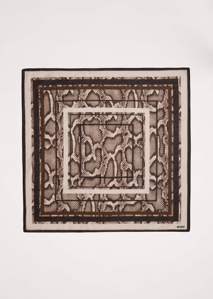 ME+EM Accessories Snake Print Border Scarf