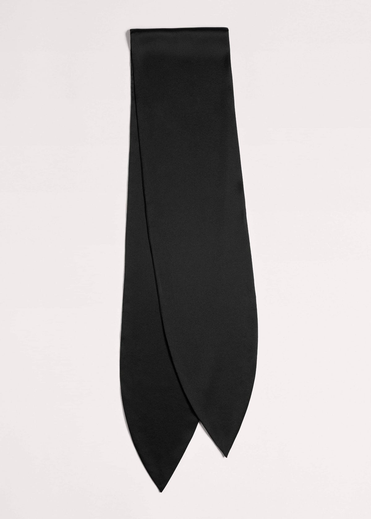 ME+EM Accessories Black Silk Satin Evening Scarf