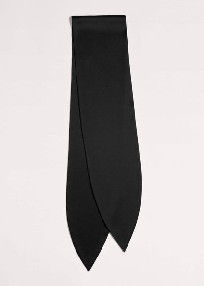 ME+EM Accessories Black Silk Satin Evening Scarf