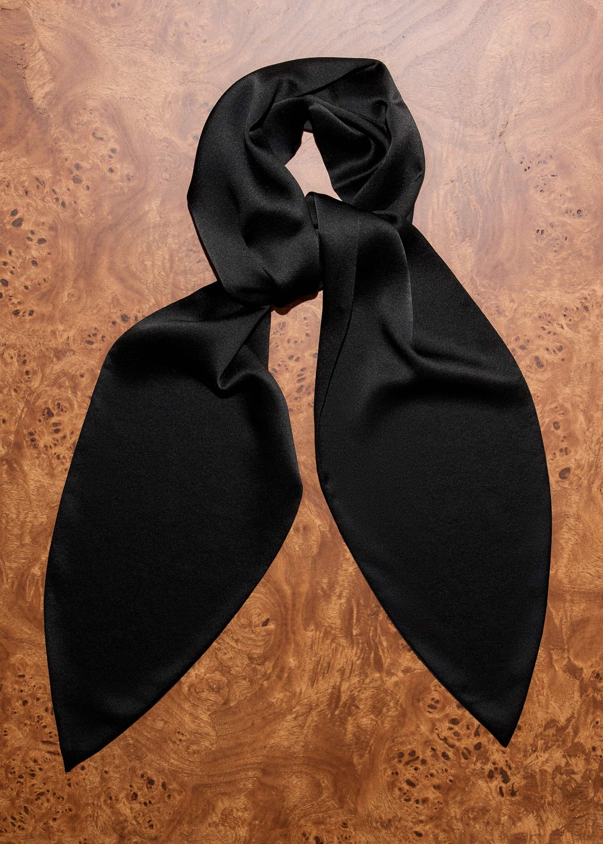 ME+EM Accessories Black Silk Satin Evening Scarf