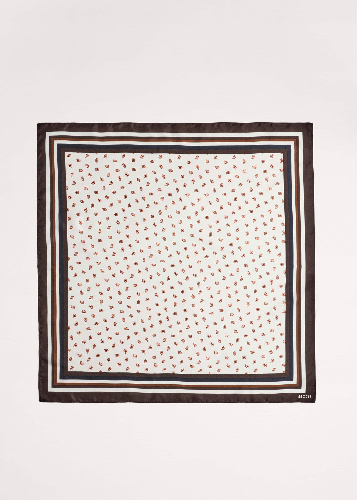 ME+EM Accessories Cream Spaced Paisley Print Silk Scarf