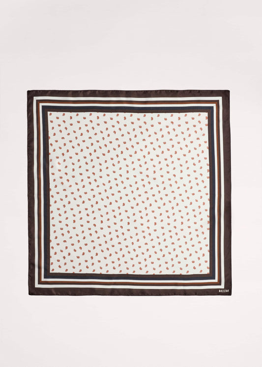 ME+EM Accessories Cream Spaced Paisley Print Silk Scarf
