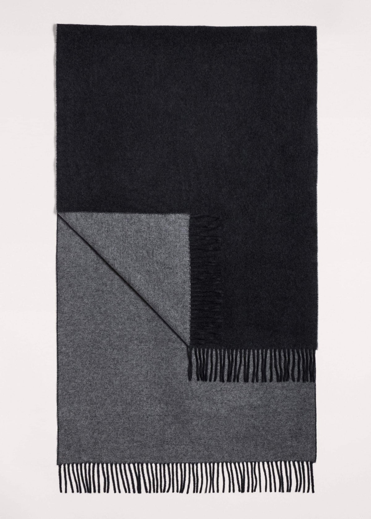 ME+EM Accessories Gray Cashmere Blend Travel Scarf