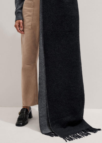 ME+EM Accessories Gray Cashmere Blend Travel Scarf