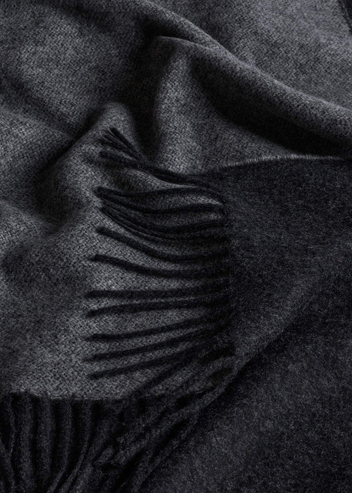 ME+EM Accessories Gray Cashmere Blend Travel Scarf