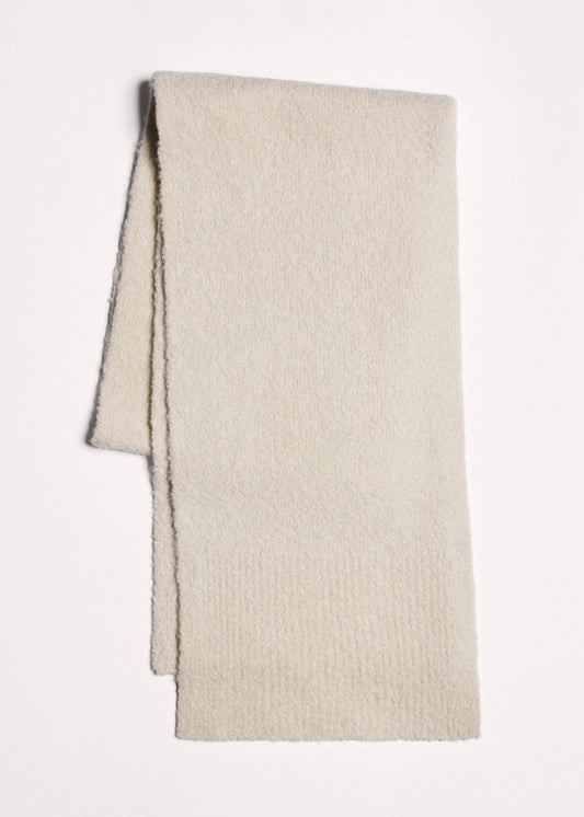 ME+EM Accessories Oatmeal Merino Wool Bouclé Knit Scarf