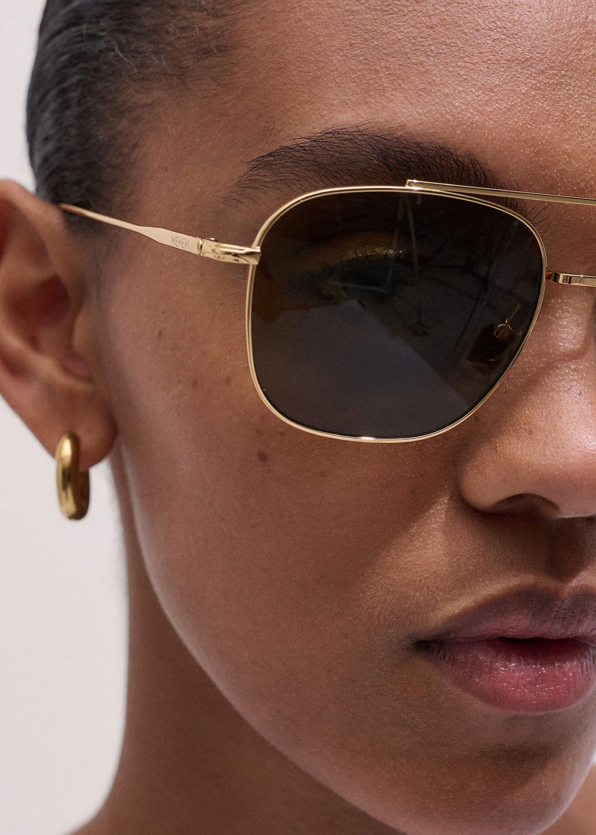ME+EM Accessories Olive Aviator Sunglasses