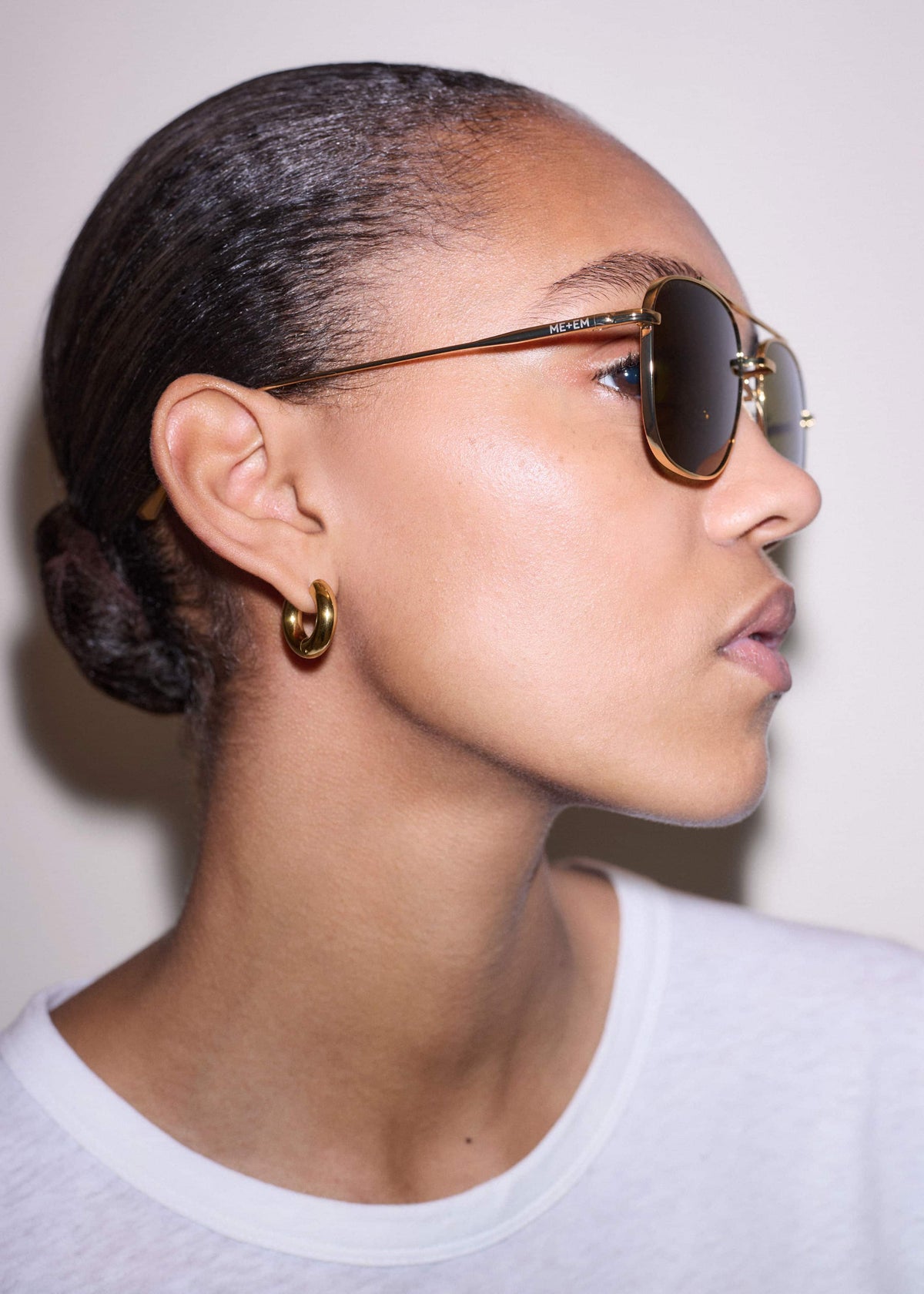 ME+EM Accessories Olive Aviator Sunglasses