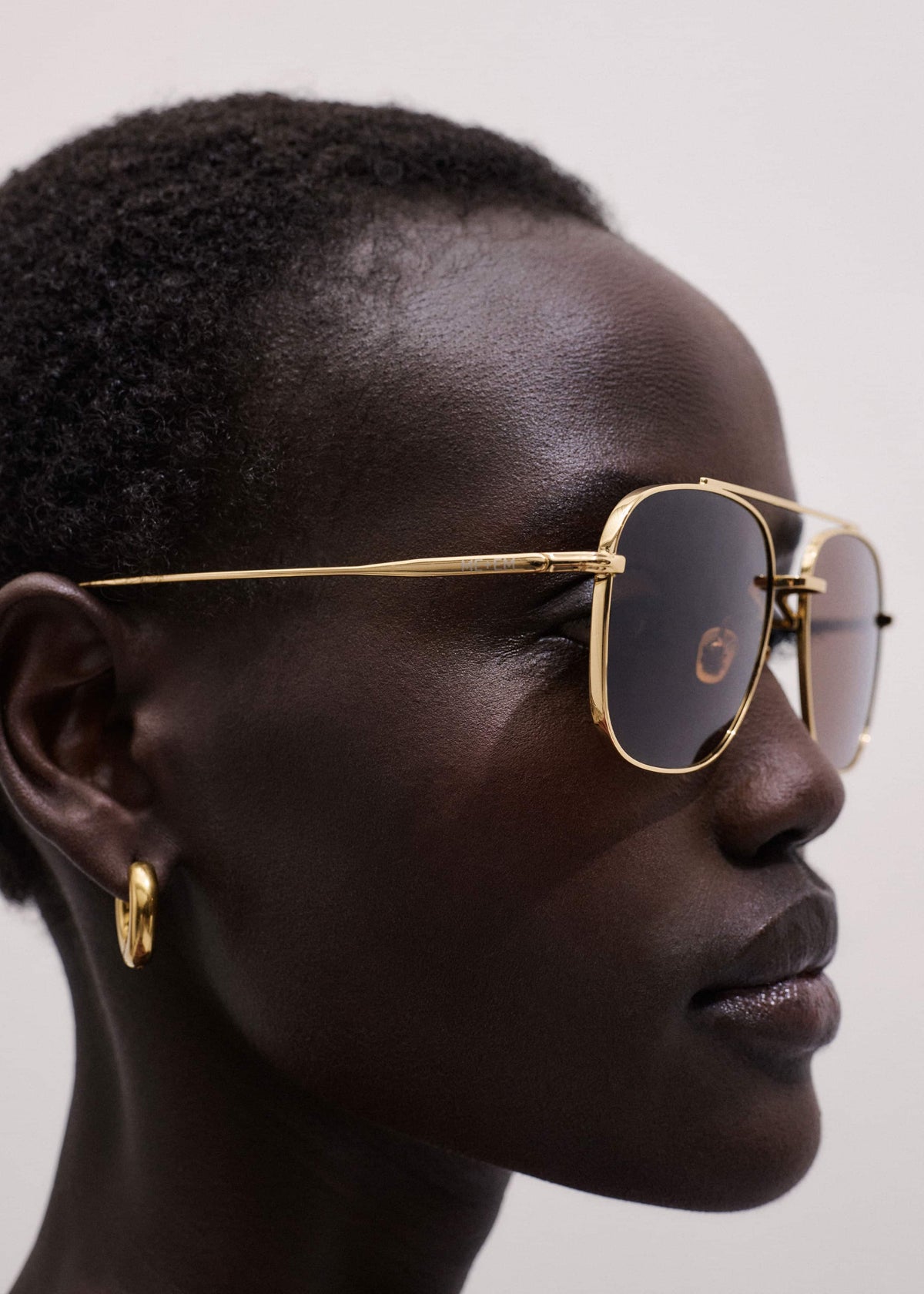 ME+EM Accessories Chocolate Brown Aviator Sunglasses