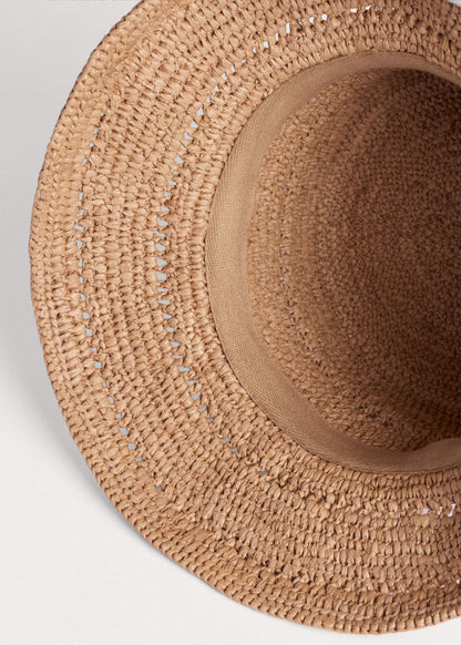 ME+EM Accessories Brown Summer Raffia Bucket Hat